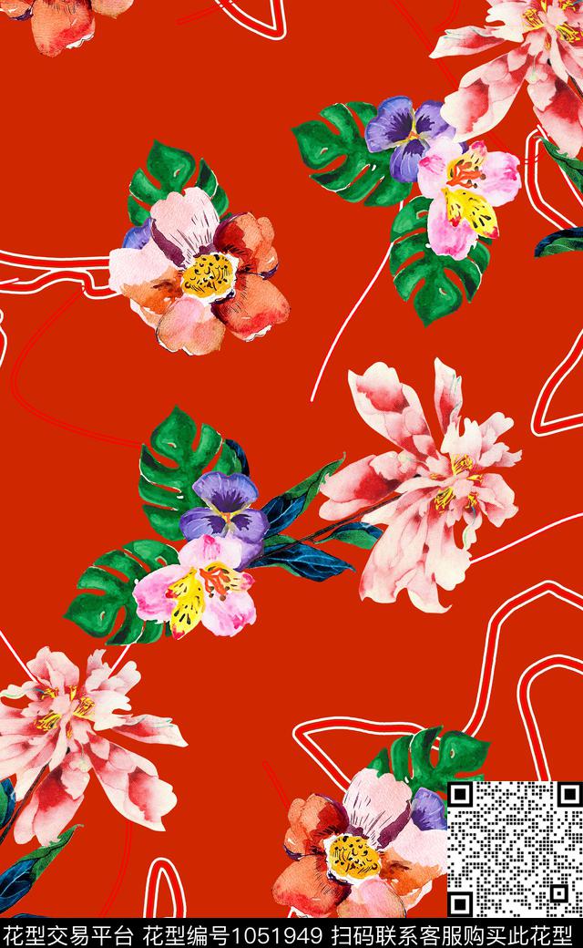 数码华亿平台女装大牌风数码印花华亿平台下载（图片编号: 1051949） - 瓦栏（Walan）