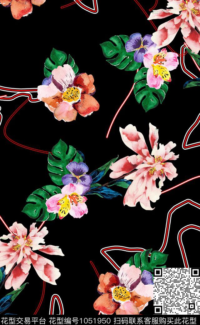 数码华亿平台女装大牌风数码印花华亿平台下载（图片编号: 1051950） - 瓦栏（Walan）