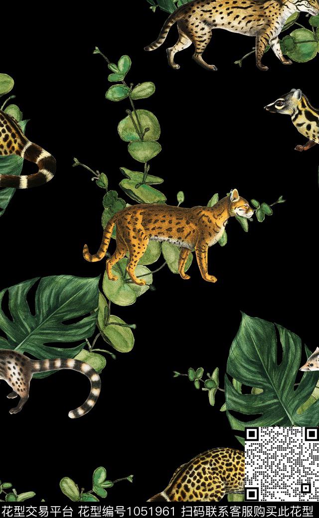 数码华亿平台女装动物头数码印花华亿平台下载（图片编号: 1051961） - 瓦栏（Walan）