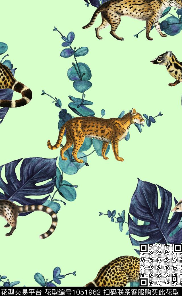 数码华亿平台女装动物头数码印花华亿平台下载（图片编号: 1051962） - 瓦栏（Walan）