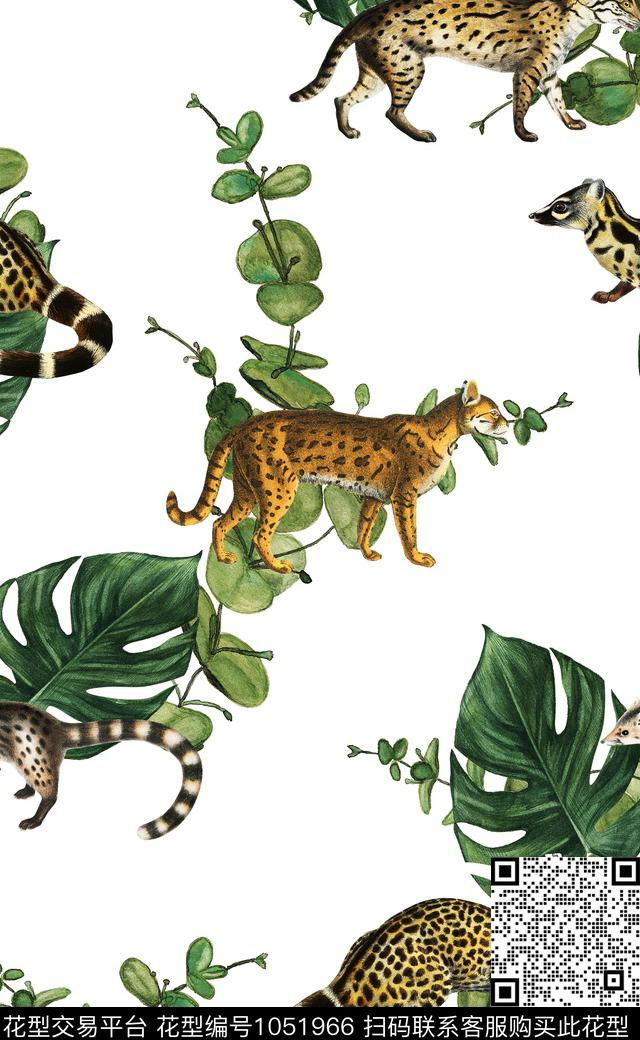 数码华亿平台女装动物头数码印花华亿平台下载（图片编号: 1051966） - 瓦栏（Walan）