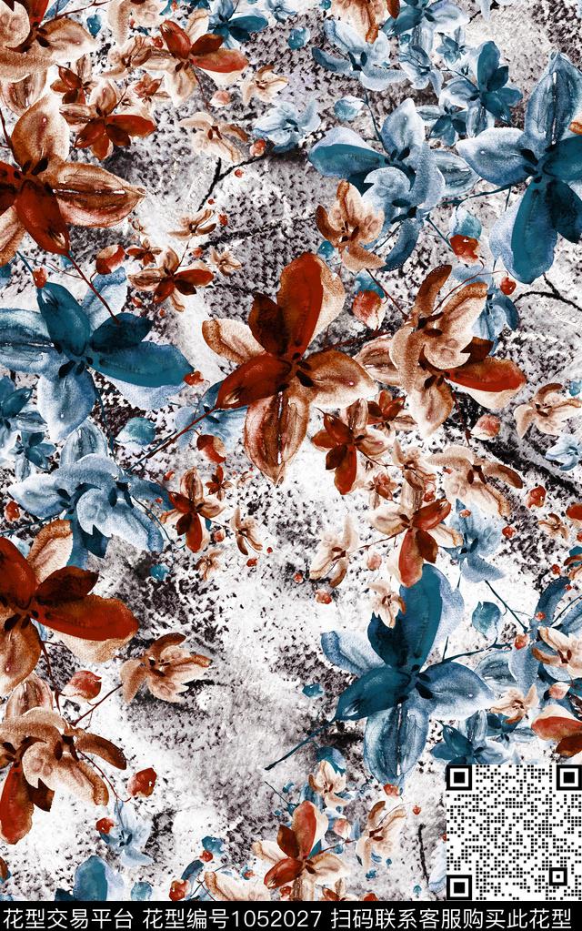 数码华亿平台民族风抽象数码印花华亿平台下载（图片编号: 1052027） - 瓦栏（Walan）