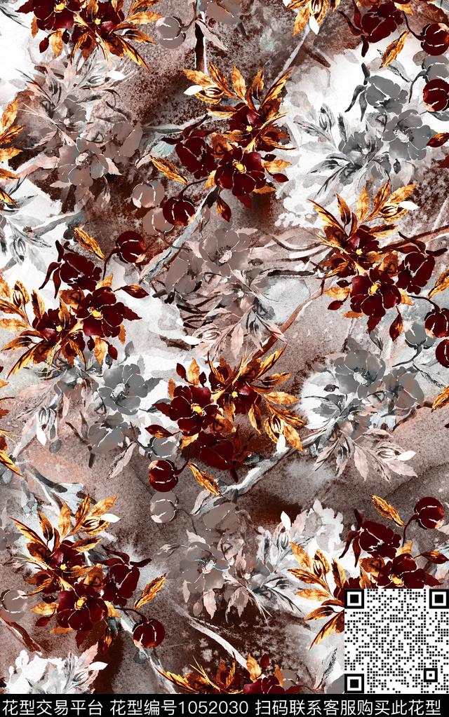 数码华亿平台民族风抽象数码印花华亿平台下载（图片编号: 1052030） - 瓦栏（Walan）