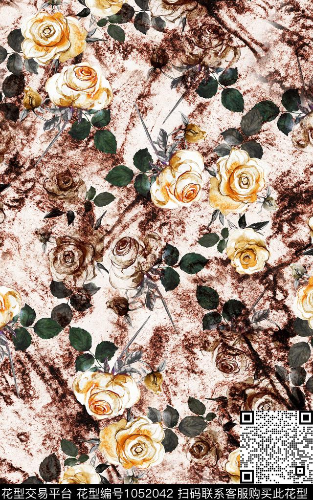 数码华亿平台民族风抽象数码印花华亿平台下载（图片编号: 1052042） - 瓦栏（Walan）