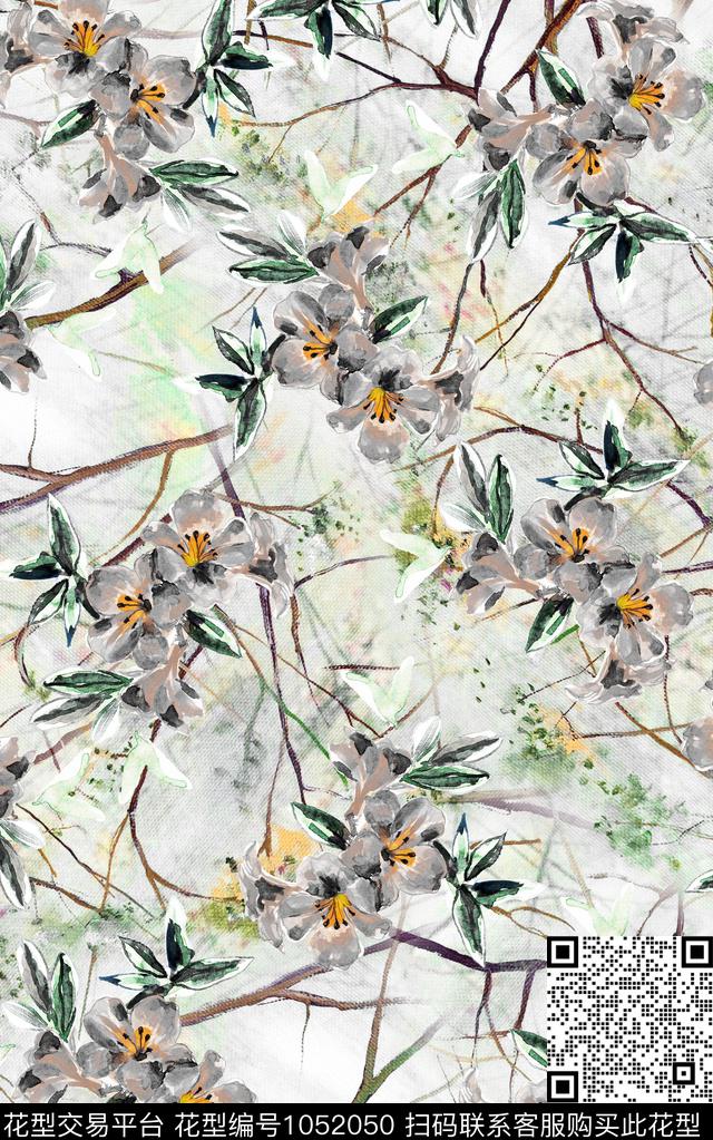 数码华亿平台小碎花花卉数码印花华亿平台下载（图片编号: 1052050） - 瓦栏（Walan）