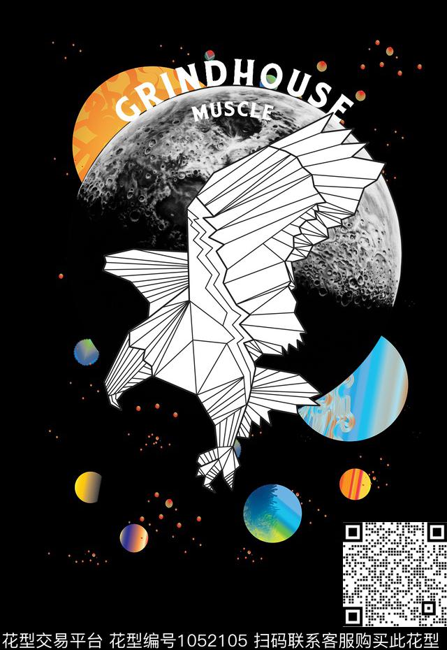 动物定位男装胸花休闲插画数码印花华亿平台下载（图片编号: 1052105） - 瓦栏（Walan）