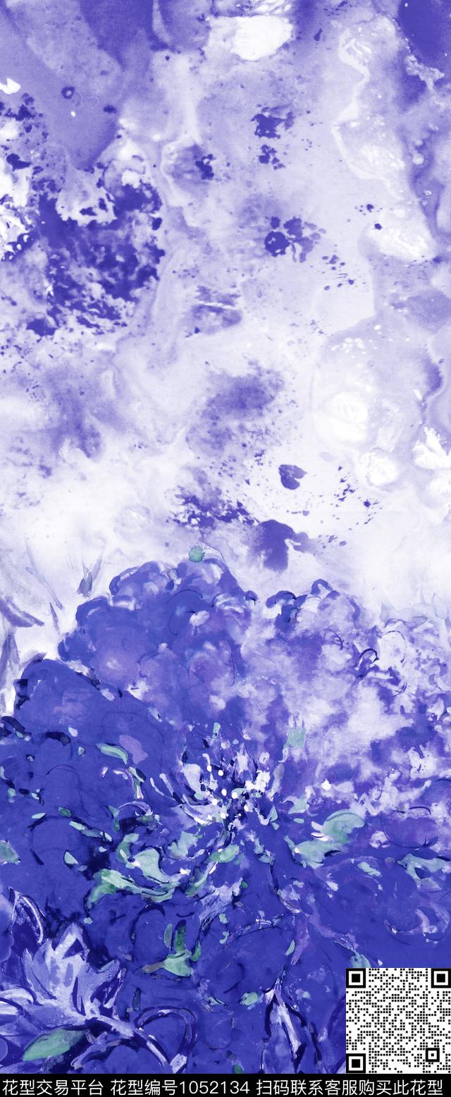 数码华亿平台花卉大牌风数码印花华亿平台下载（图片编号: 1052134） - 瓦栏（Walan）