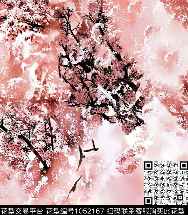 数码华亿平台花卉大牌风数码印花华亿平台下载（图片编号: 1052167） - 瓦栏（Walan）