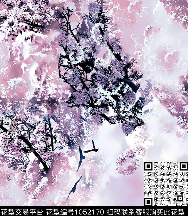 数码华亿平台花卉大牌风数码印花华亿平台下载（图片编号: 1052170） - 瓦栏（Walan）