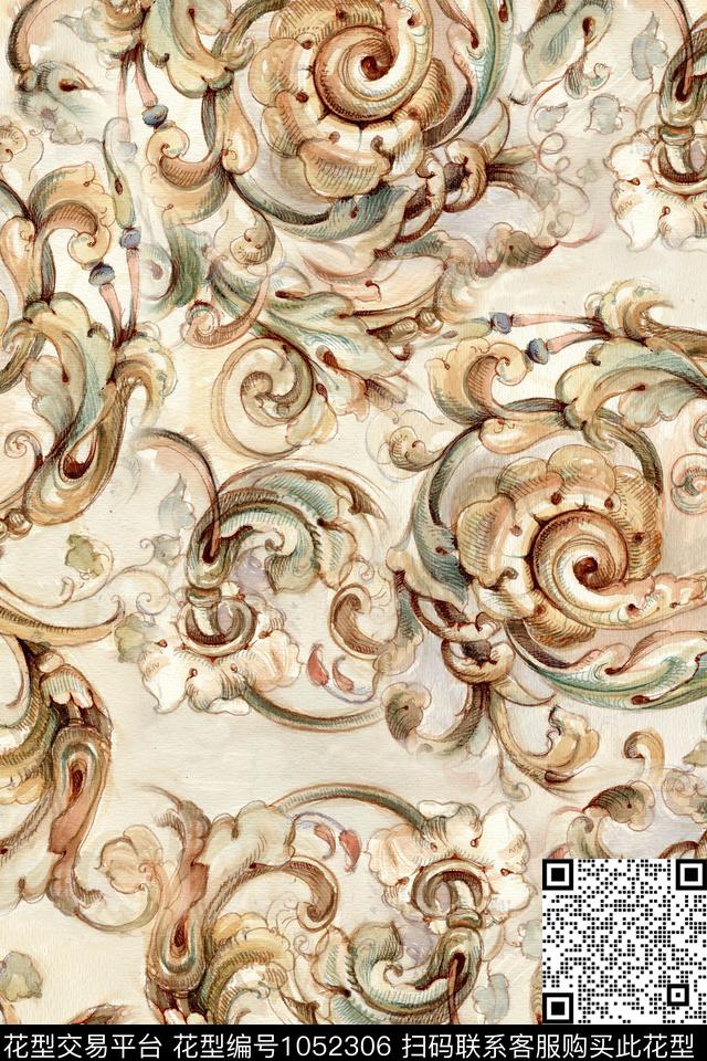 条纹数码华亿平台1/2接数码印花华亿平台下载（图片编号: 1052306） - 瓦栏（Walan）