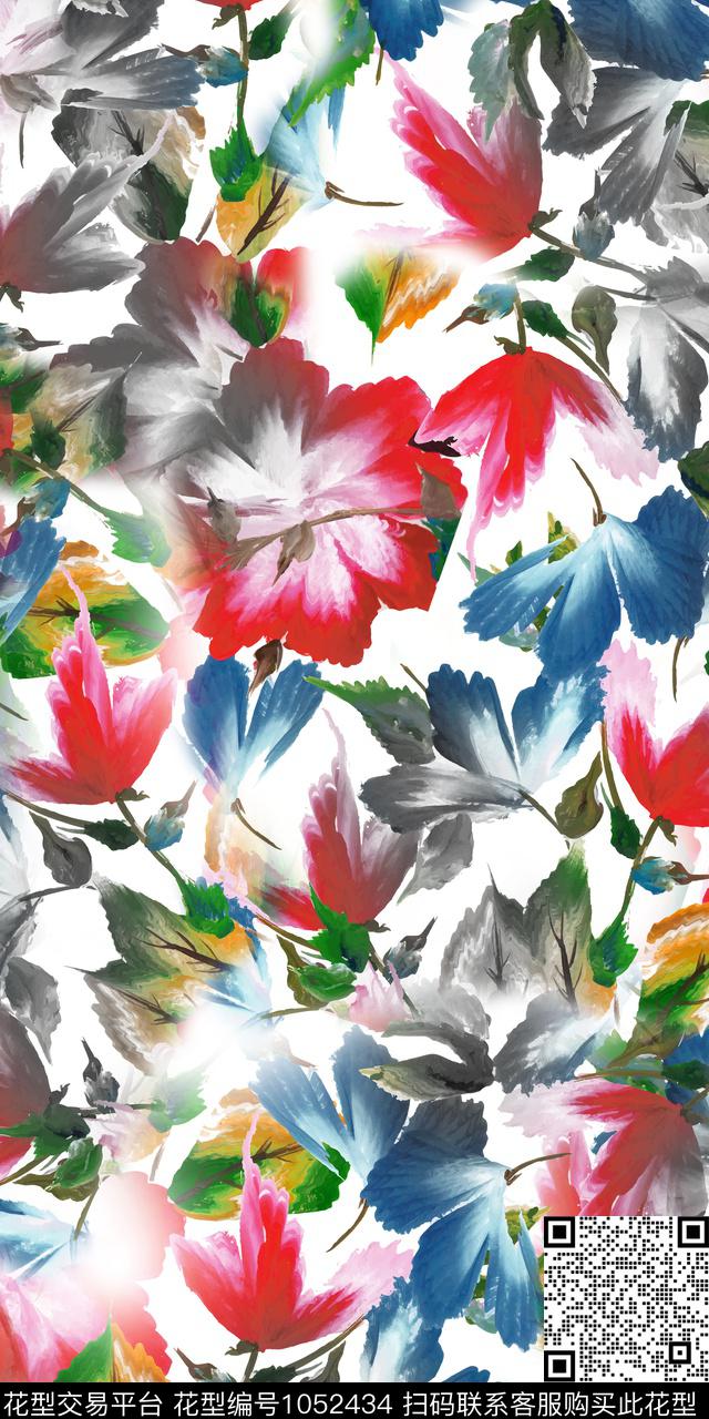 淑女数码华亿平台复古数码印花华亿平台下载（图片编号: 1052434） - 瓦栏（Walan）