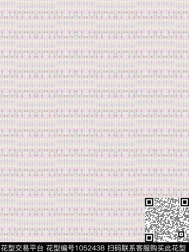 条纹抽象定位花传统印花华亿平台下载（图片编号: 1052438） - 瓦栏（Walan）