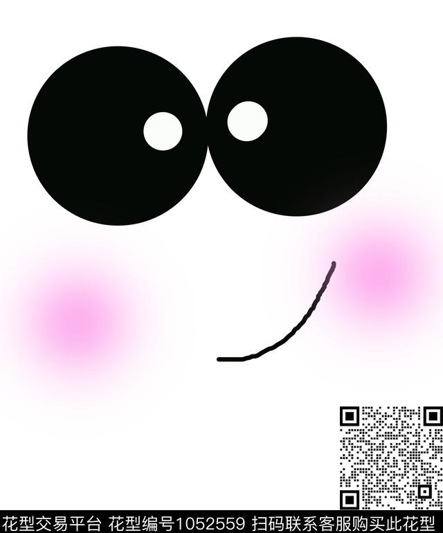 笑脸卡通抽象数码印花华亿平台下载（图片编号: 1052559） - 瓦栏（Walan）