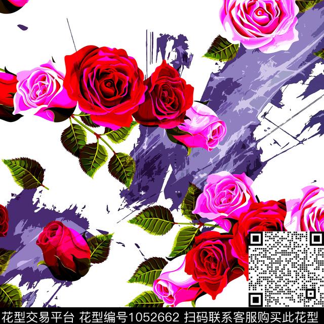 数码华亿平台小碎花月季花数码印花华亿平台下载（图片编号: 1052662） - 瓦栏（Walan）