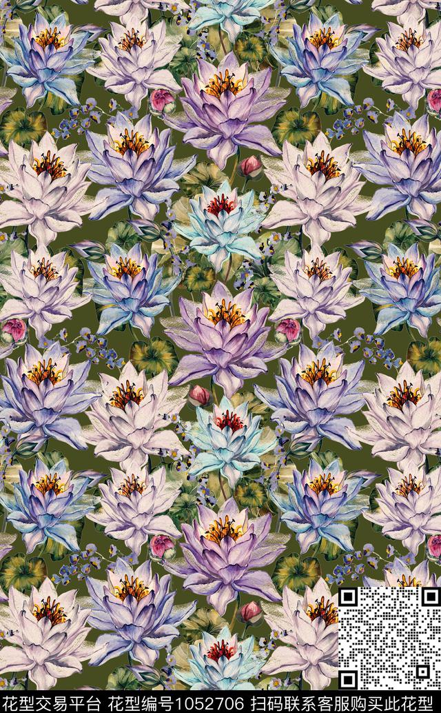 数码华亿平台植物花卉数码印花华亿平台下载（图片编号: 1052706） - 瓦栏（Walan）