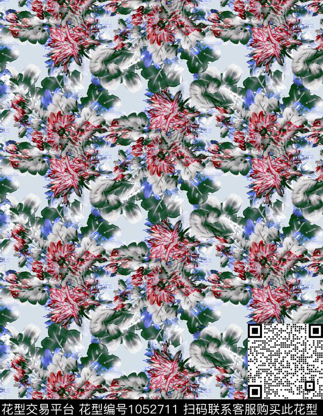 数码华亿平台植物花卉数码印花华亿平台下载（图片编号: 1052711） - 瓦栏（Walan）