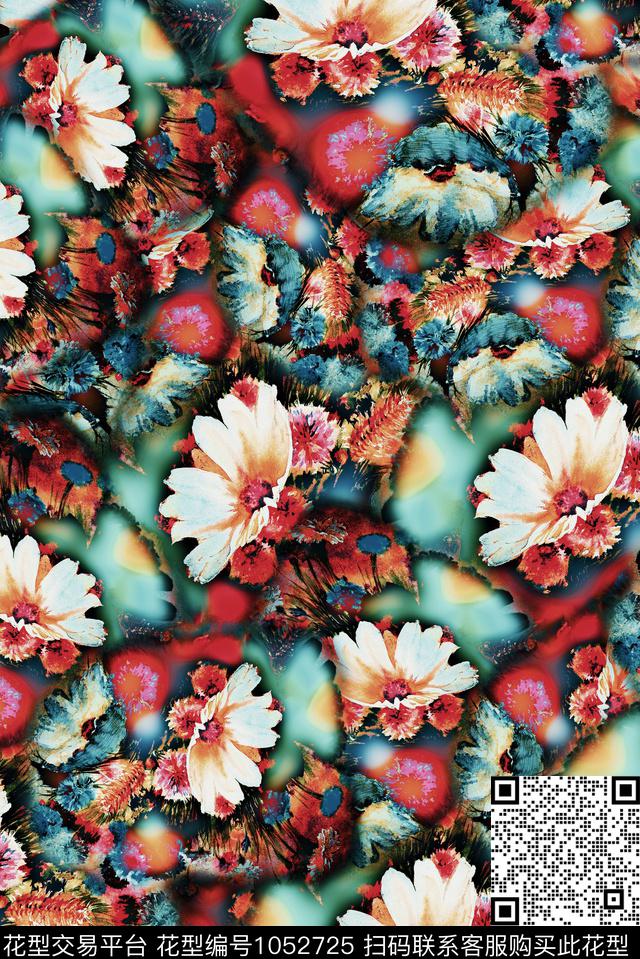 数码华亿平台植物花卉数码印花华亿平台下载（图片编号: 1052725） - 瓦栏（Walan）