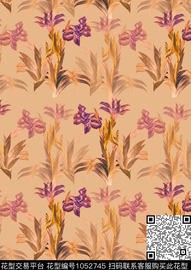 数码华亿平台植物花卉数码印花华亿平台下载（图片编号: 1052745） - 瓦栏（Walan）