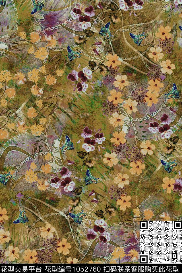 数码华亿平台植物花卉数码印花华亿平台下载（图片编号: 1052760） - 瓦栏（Walan）
