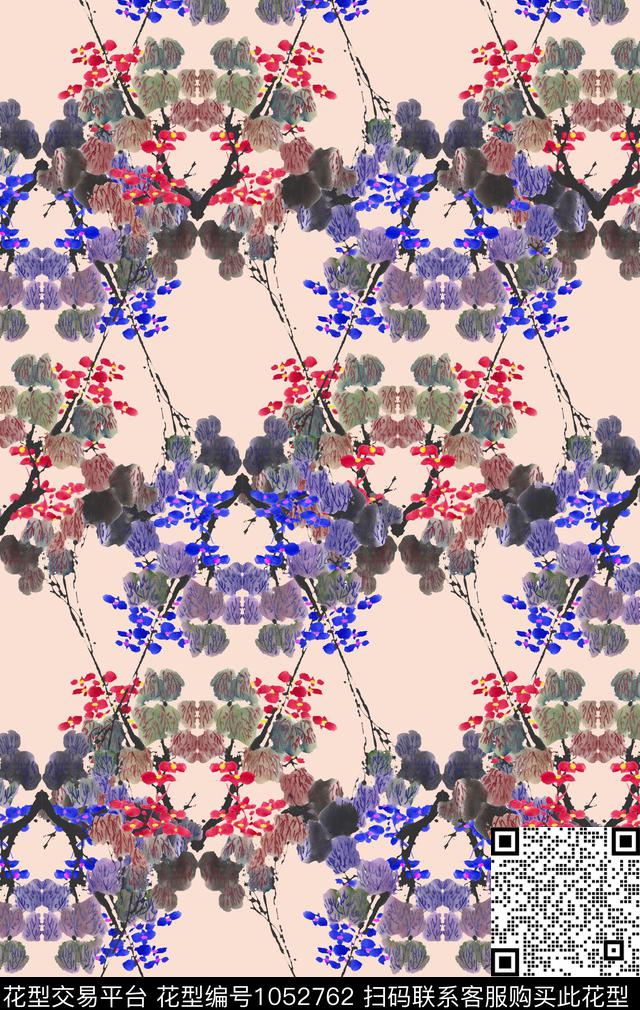 数码华亿平台植物花卉数码印花华亿平台下载（图片编号: 1052762） - 瓦栏（Walan）