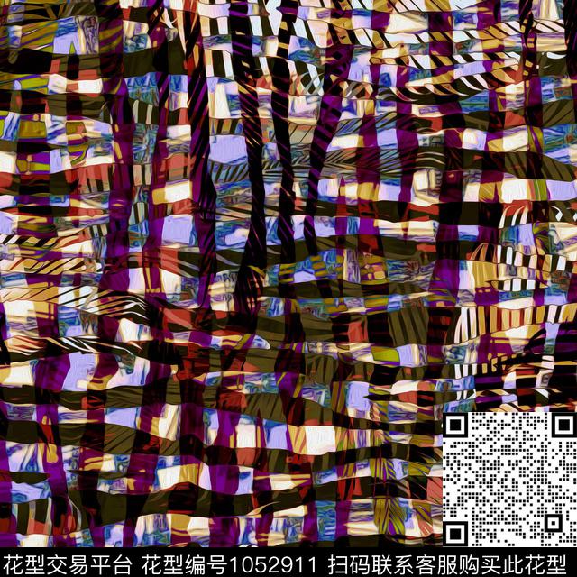 黑底花卉数码华亿平台民族风数码印花华亿平台下载（图片编号: 1052911） - 瓦栏（Walan）