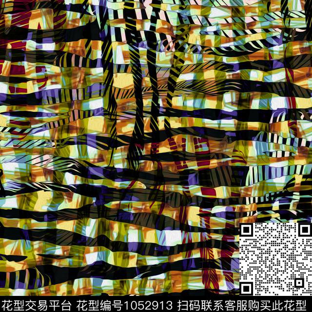 黑底花卉数码华亿平台民族风数码印花华亿平台下载（图片编号: 1052913） - 瓦栏（Walan）