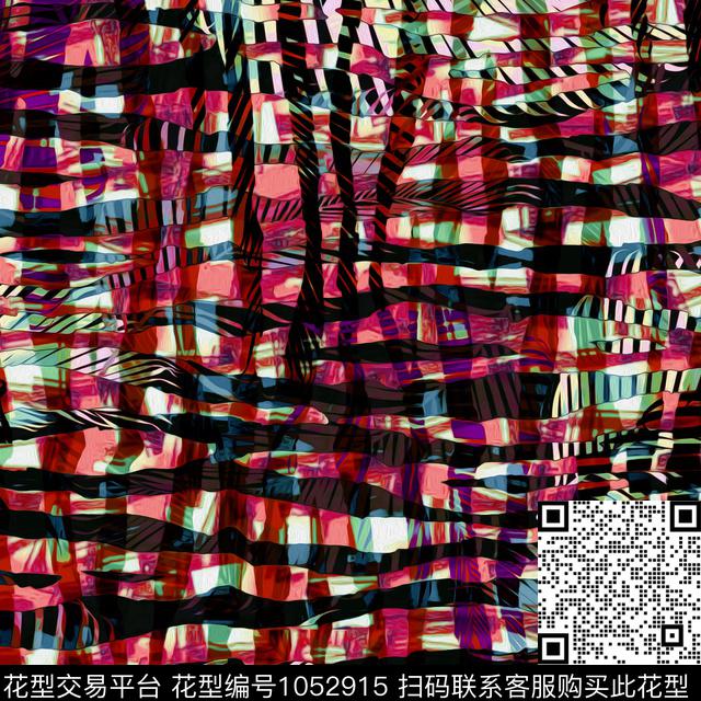 黑底花卉数码华亿平台民族风数码印花华亿平台下载（图片编号: 1052915） - 瓦栏（Walan）