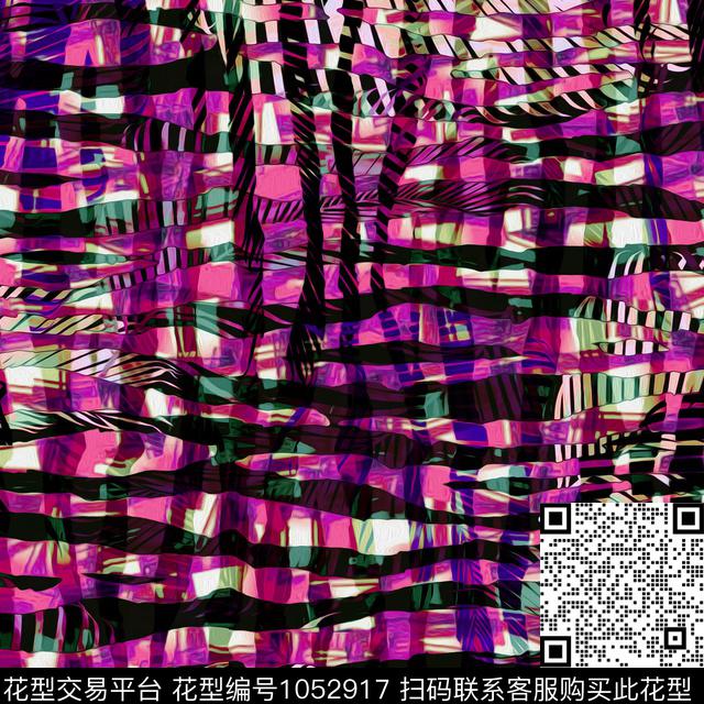 黑底花卉数码华亿平台民族风数码印花华亿平台下载（图片编号: 1052917） - 瓦栏（Walan）