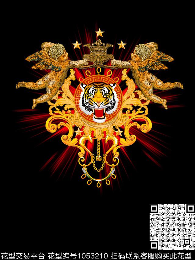 欧式定位花大牌男装潮牌数码印花华亿平台下载（图片编号: 1053210） - 瓦栏（Walan）