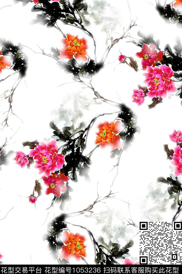 数码华亿平台水墨风女装数码印花华亿平台下载（图片编号: 1053236） - 瓦栏（Walan）