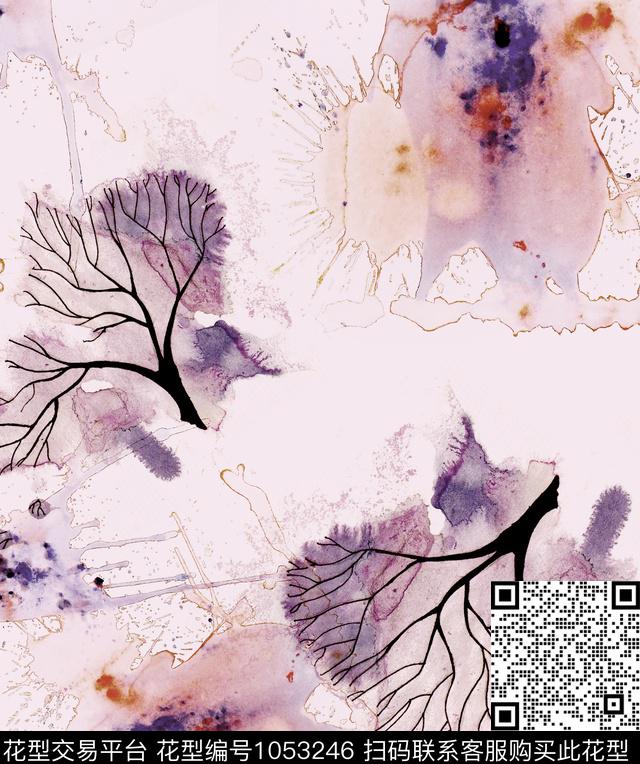 数码华亿平台民族风抽象数码印花华亿平台下载（图片编号: 1053246） - 瓦栏（Walan）