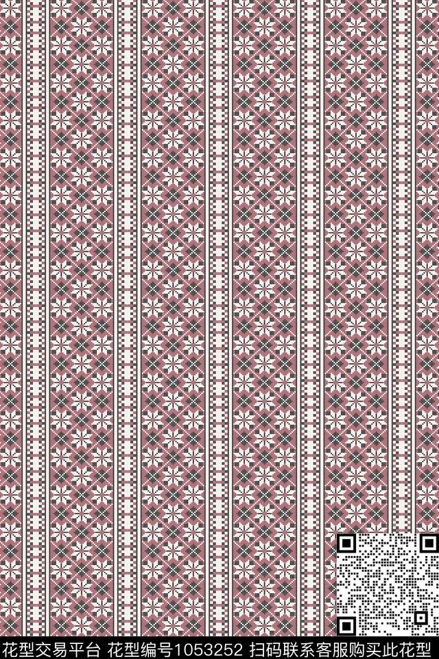 条纹小碎花抽象传统印花华亿平台下载（图片编号: 1053252） - 瓦栏（Walan）