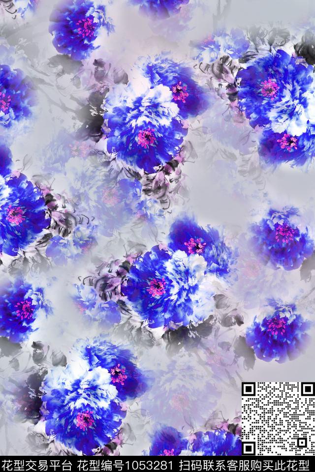 数码华亿平台水墨风女装数码印花华亿平台下载（图片编号: 1053281） - 瓦栏（Walan）