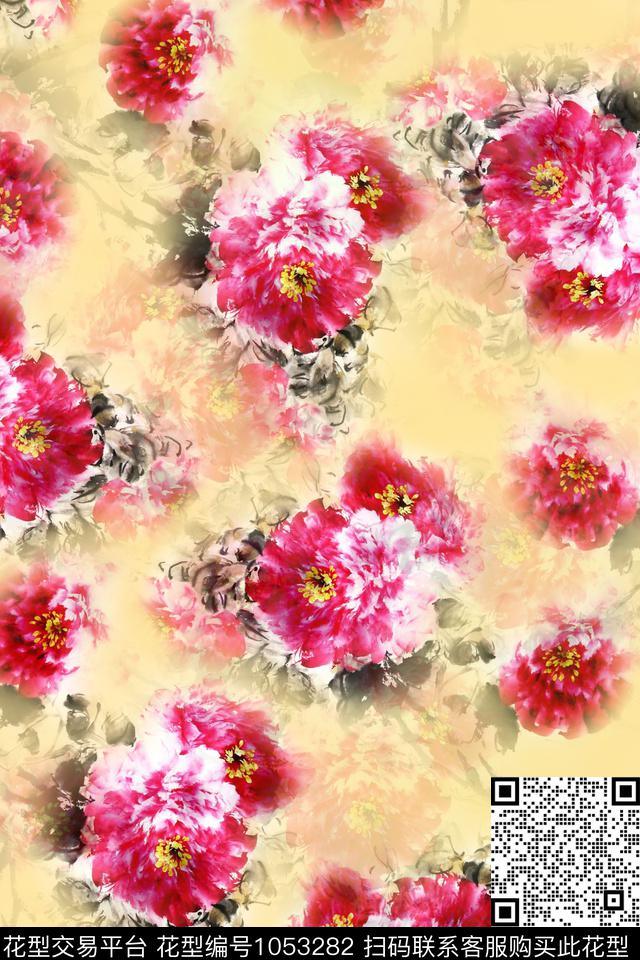 数码华亿平台水墨风女装数码印花华亿平台下载（图片编号: 1053282） - 瓦栏（Walan）