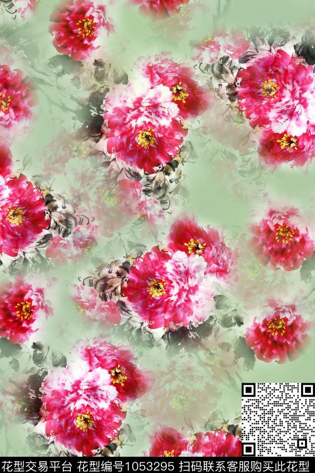 数码华亿平台水墨风女装数码印花华亿平台下载（图片编号: 1053295） - 瓦栏（Walan）