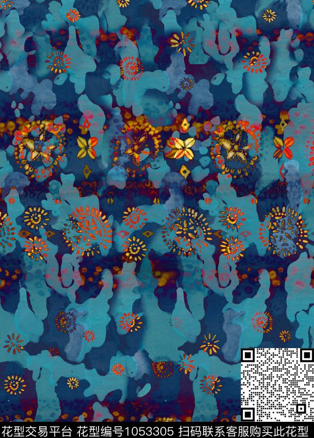 数码华亿平台女装几何数码印花华亿平台下载（图片编号: 1053305） - 瓦栏（Walan）