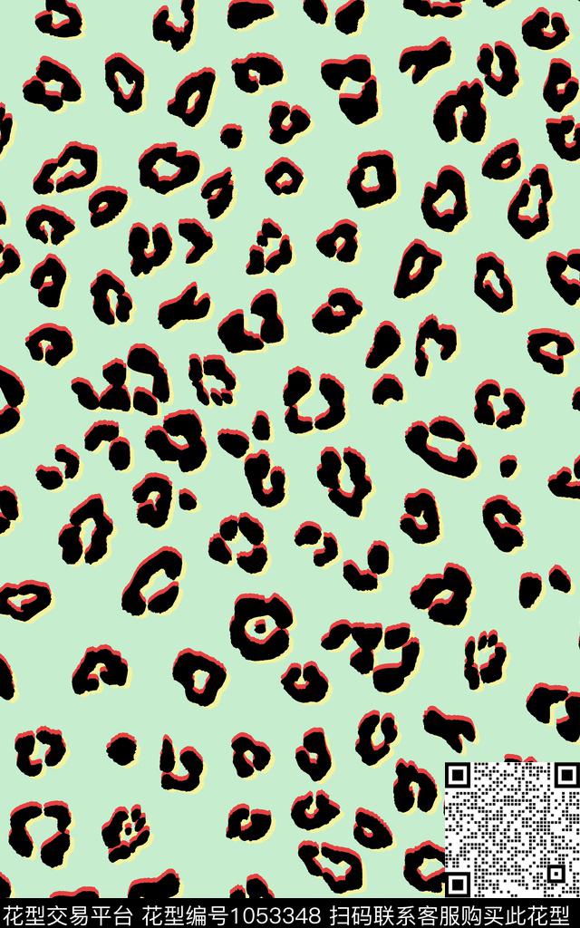 豹纹简约几何感传统印花华亿平台下载（图片编号: 1053348） - 瓦栏（Walan）