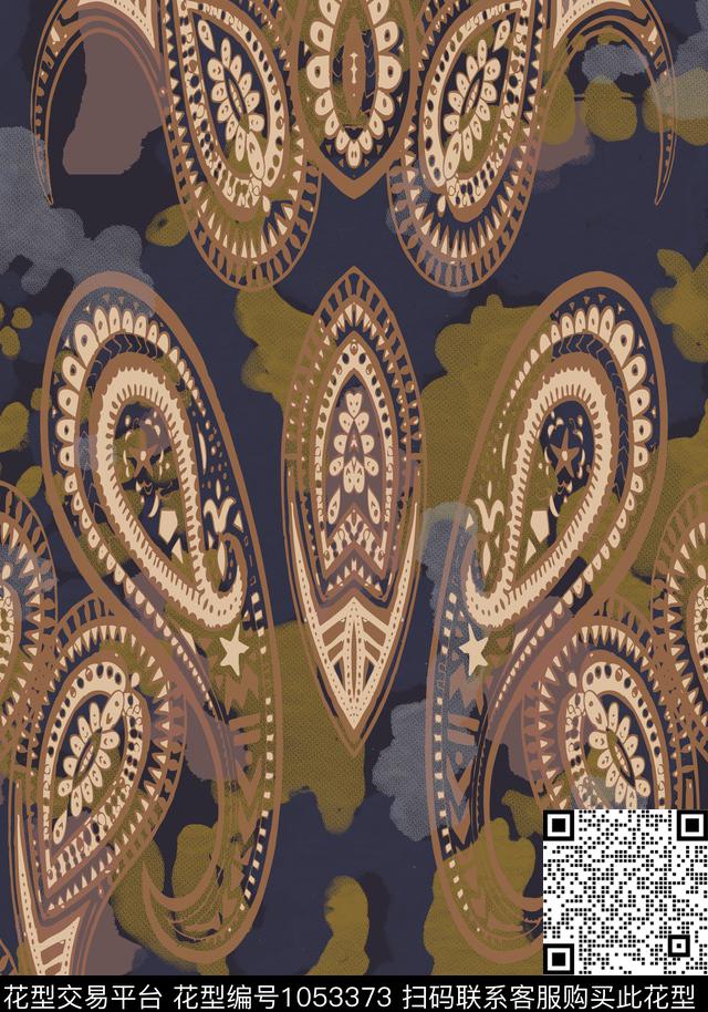 数码华亿平台女装佩斯利数码印花华亿平台下载（图片编号: 1053373） - 瓦栏（Walan）