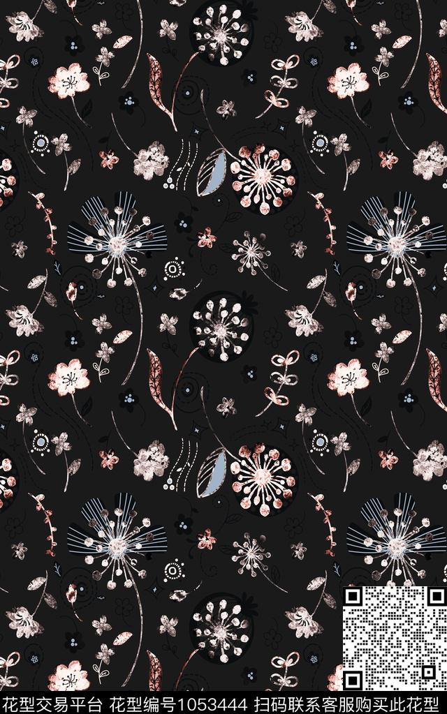 数码华亿平台民族风小碎花数码印花华亿平台下载（图片编号: 1053444） - 瓦栏（Walan）