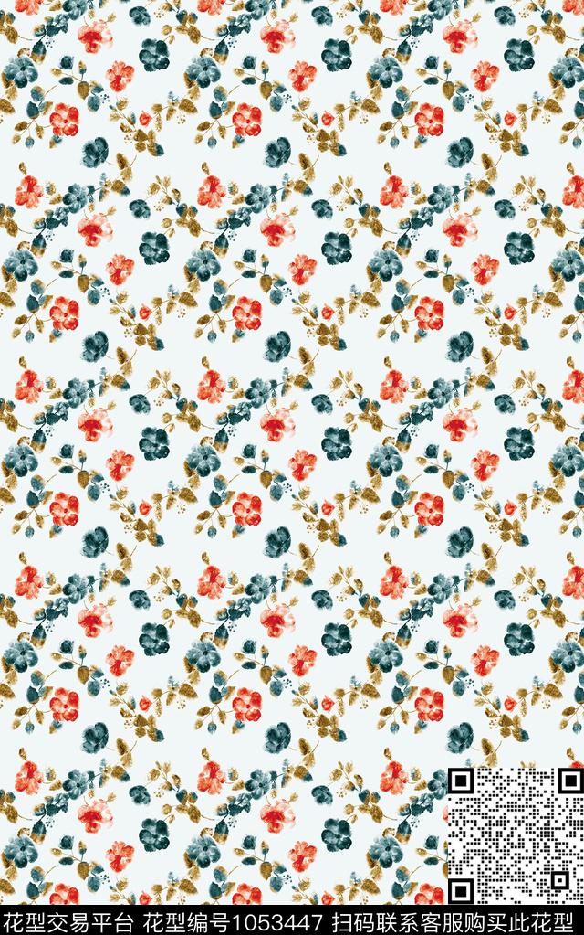 数码华亿平台民族风小碎花数码印花华亿平台下载（图片编号: 1053447） - 瓦栏（Walan）