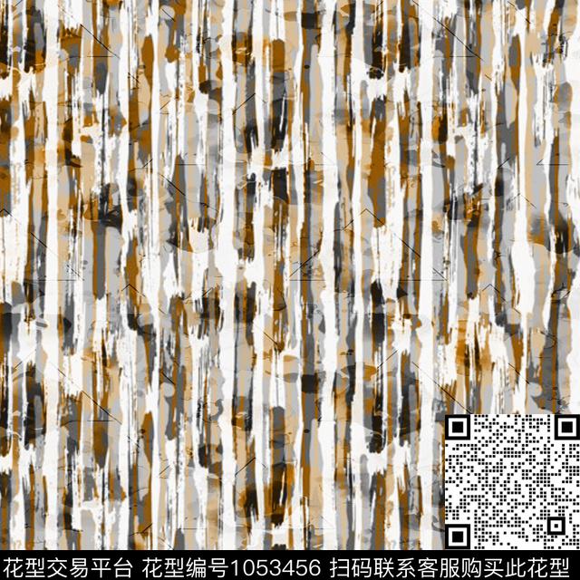 条纹黑底花卉数码华亿平台数码印花华亿平台下载（图片编号: 1053456） - 瓦栏（Walan）