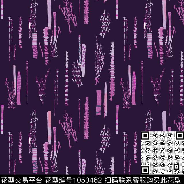 条纹黑底花卉数码华亿平台数码印花华亿平台下载（图片编号: 1053462） - 瓦栏（Walan）