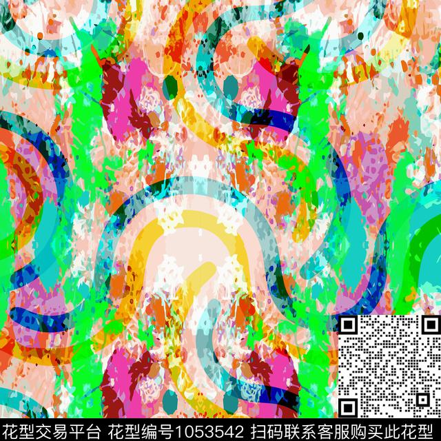 嘻哈泼墨数码华亿平台数码印花华亿平台下载（图片编号: 1053542） - 瓦栏（Walan）