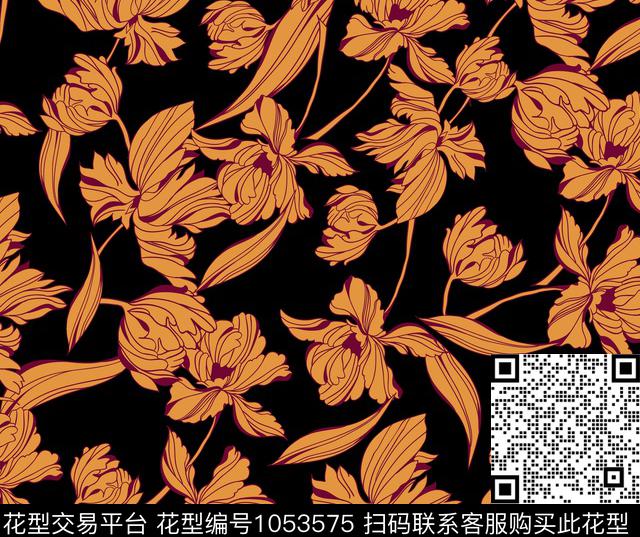 条格线条画条纹数码印花华亿平台下载（图片编号: 1053575） - 瓦栏（Walan）