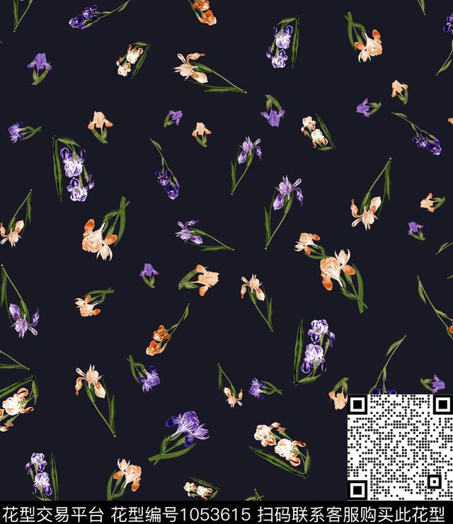 数码华亿平台小碎花大牌风传统印花华亿平台下载（图片编号: 1053615） - 瓦栏（Walan）