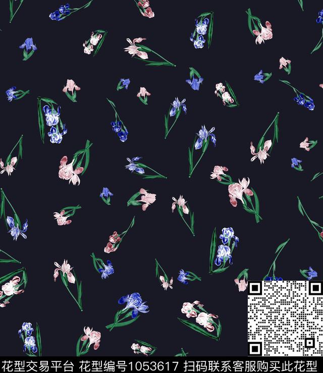 数码华亿平台小碎花大牌风传统印花华亿平台下载（图片编号: 1053617） - 瓦栏（Walan）