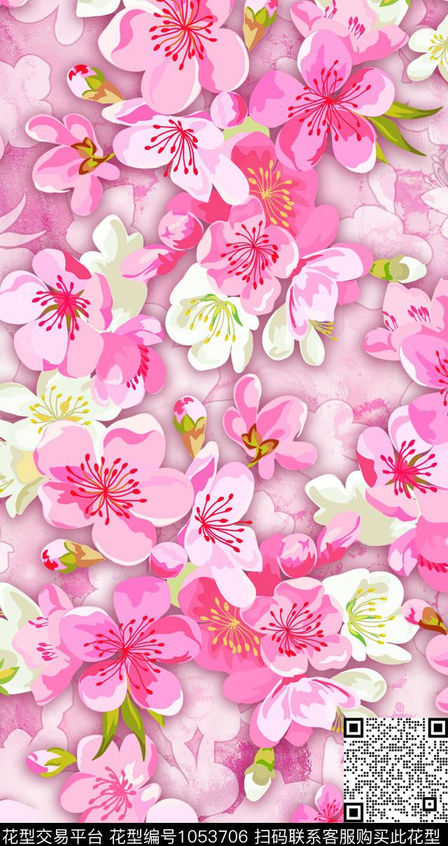 数码华亿平台田园花卉数码印花华亿平台下载（图片编号: 1053706） - 瓦栏（Walan）