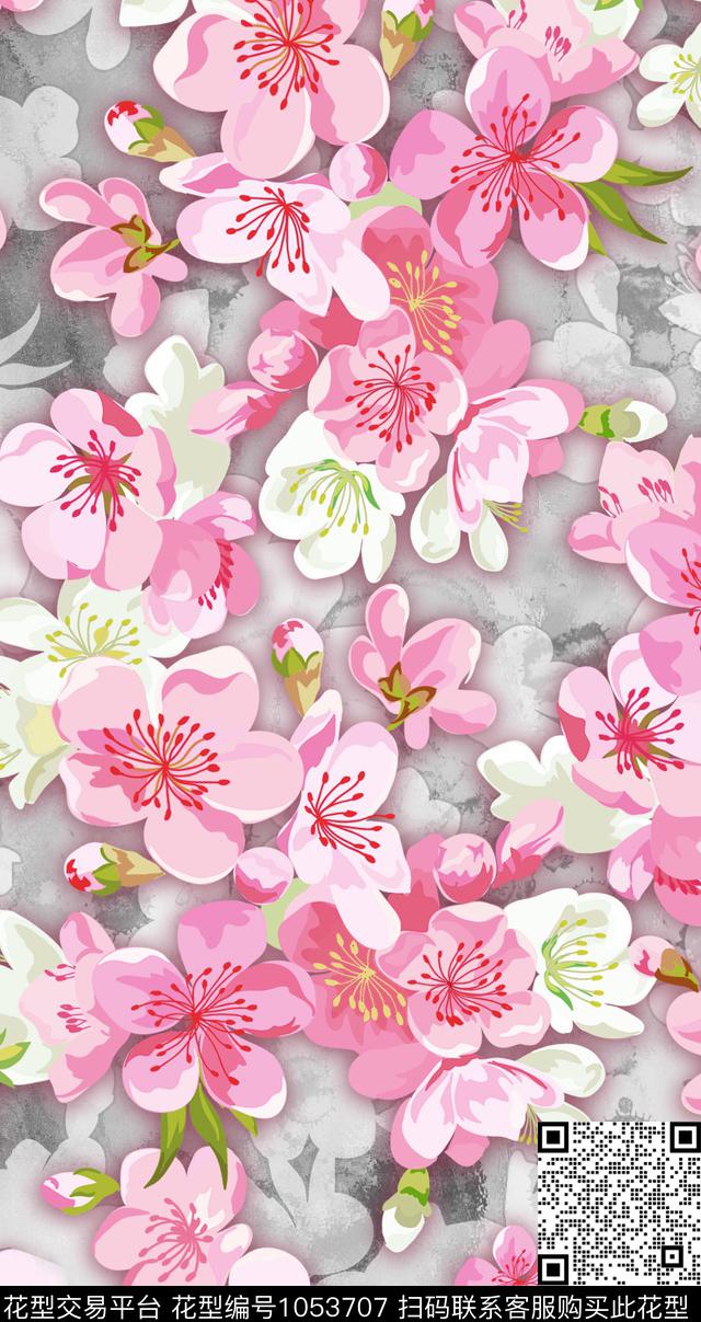 数码华亿平台田园花卉数码印花华亿平台下载（图片编号: 1053707） - 瓦栏（Walan）