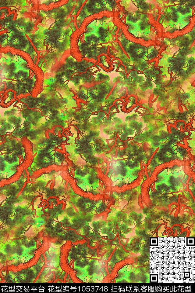 花卉手绘花卉满版散花数码印花华亿平台下载（图片编号: 1053748） - 瓦栏（Walan）