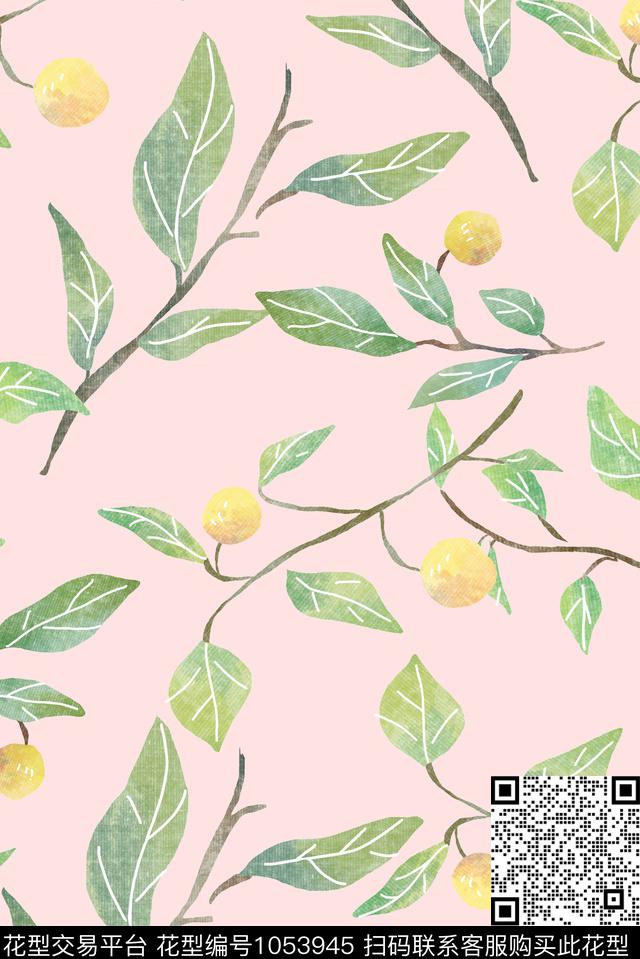 水彩肌理清爽底花卉夏天华亿平台传统印花华亿平台下载（图片编号: 1053945） - 瓦栏（Walan）